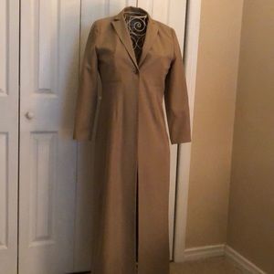 Camel color long spring coat